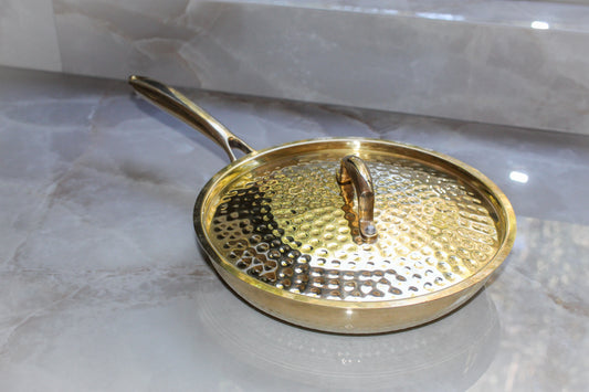Brass Frying Pan with Lid