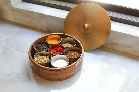 Acacia Wood Masala Box
