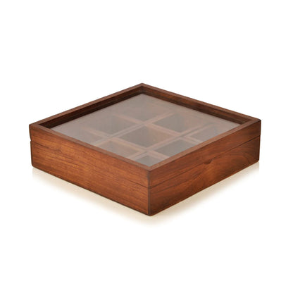 Spice Box with Spoon in Sheesham Wood
